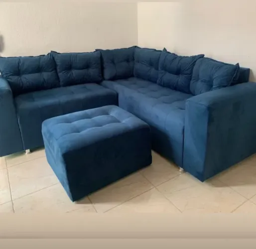 SOFÁ . Azul mega mega 6 almofadas