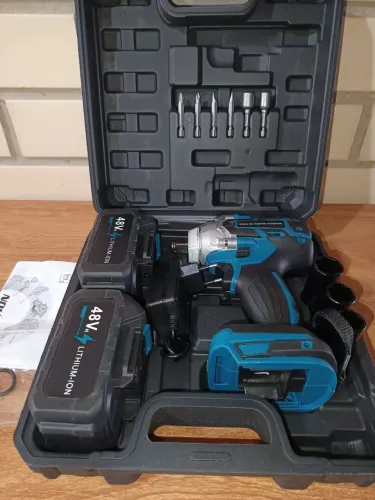 Chave de Impacto Completo 2 Baterias 48v com Todos Acessórios