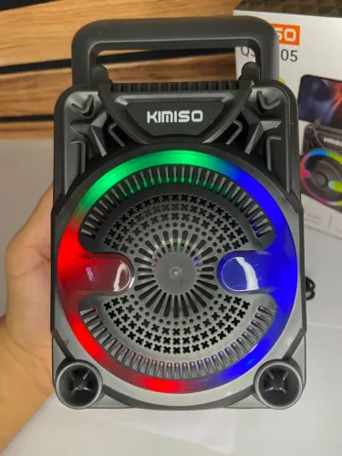 Caixa de Som Bluetooth Amplificadora Led RGB Kimiso QS-3305 an8