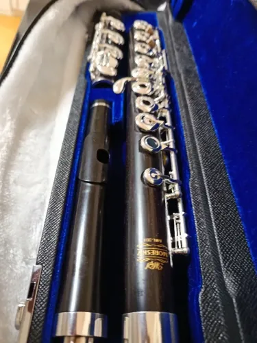 Flauta Transversal de Ébano 17 Chaves Profissional
