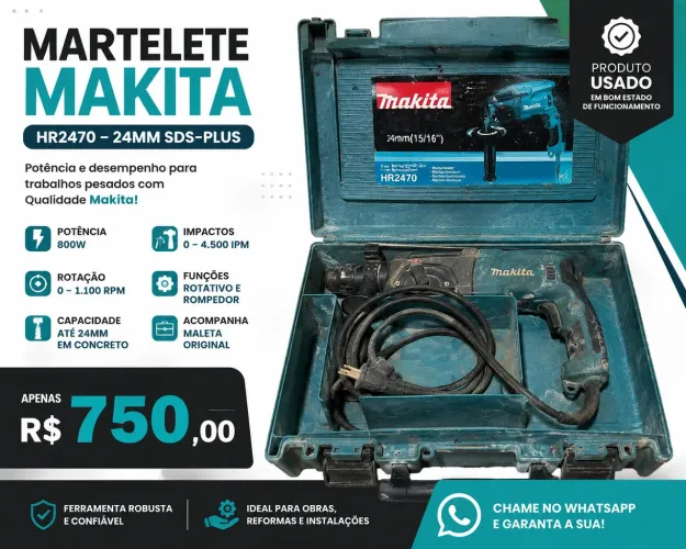 MARTELETE MAKITA HR2470 - 24MM SDS-PLUS
