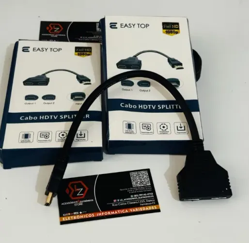 Cabo divisor Hdmi 1 Entrada para 2 saídas - 1x2