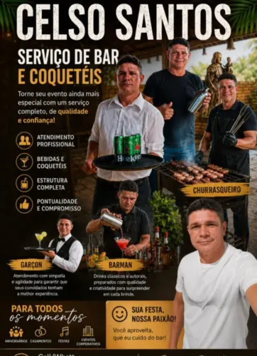 Trabalhos com festas e eventos.