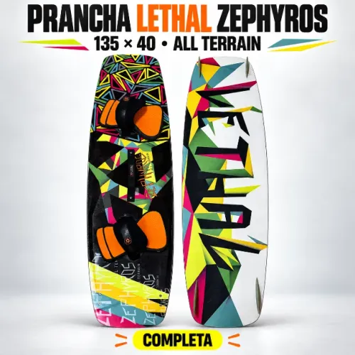 Prancha Kitesurf Lethal Zephyros 135x40 Completa