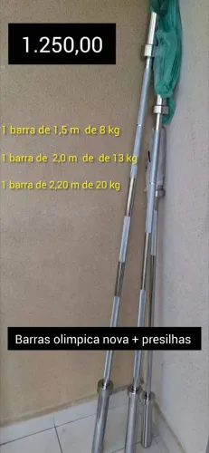 Kit barra olimpica  nova