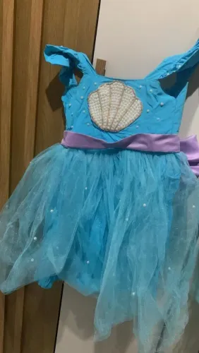 Vestido do fundo do mar pra criança de 2 anos