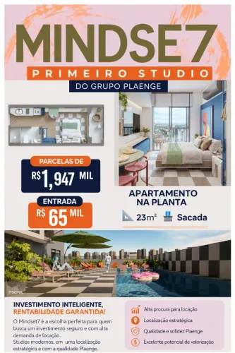 Studio na Planta em Curitiba | Ideal para Investidor | Entrada de R$ 65 Mil