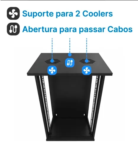 Rack 20U 770mm desmontável.