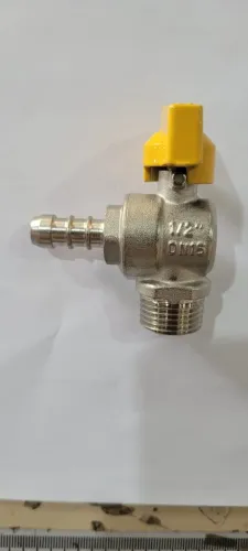 REGISTRO VÁLVULA GÁS ESFERA ANGULAR 90° 1/2 NPT MA X 3/8