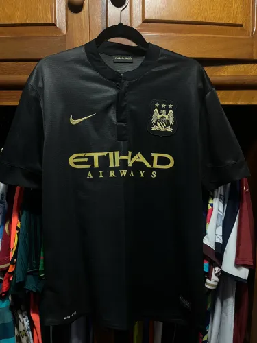 Camisa rara do Manchester City Away 13/14 Original - Kun Aguero - Tamanho G