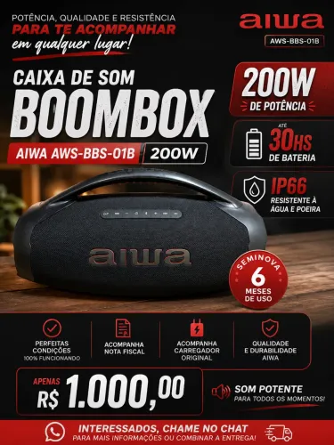 Caixa de som boombox Aiwa