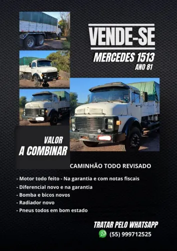 Caminhão Mercedes-Benz 1513 Caçamba Agrícola 