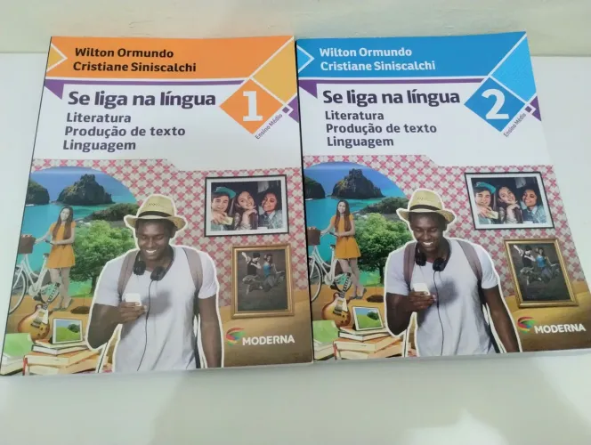 Kit 2 Livros Vol 1 e 2, Se Liga na língua ( Literatura, Produção de Texto, Linguagem)