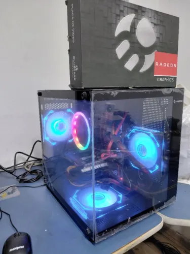 Cpu - Pc Gamer i5 Ssd 240 + Hd 1Tb Ram 16Gb Rx 580 8Gb Zerado