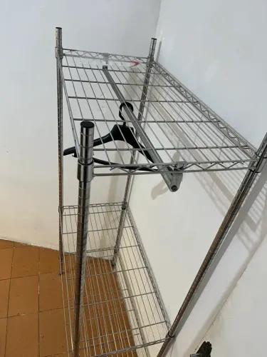 Arara Guarda Roupa Prateleira Inox