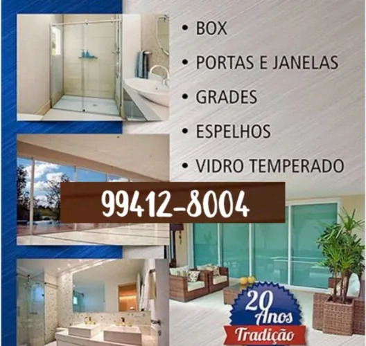VIDRACEIRO: BOX,PORTA E JANELA DE VIDRO, JANELA DE ALUMÍNIO E VIDROS EM GERAL