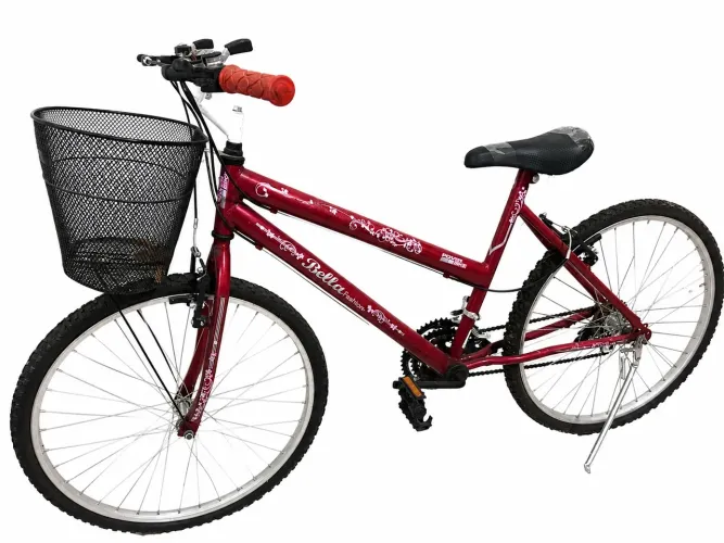 Bicicleta Feminina Aro 26 Bella Fashion com Cesta