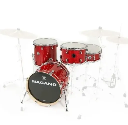 Batera Nagano World BBP  Bumbo 18x14 Caixa 14x05 Ton 12x08 Surdo 14x14