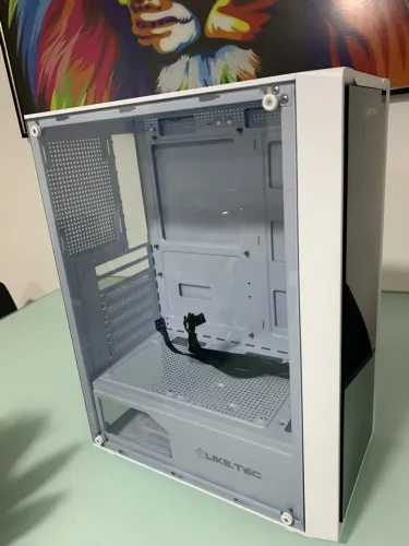 Gabinete Gamer LIKE.TEC (Branco) - Vidro Temperado