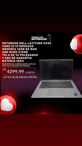 NOTEBOOK DELL LATITUDE 5445 CORE I5 13 GERAÇÃO <br>CoRE I5 13 GERAÇÃO
