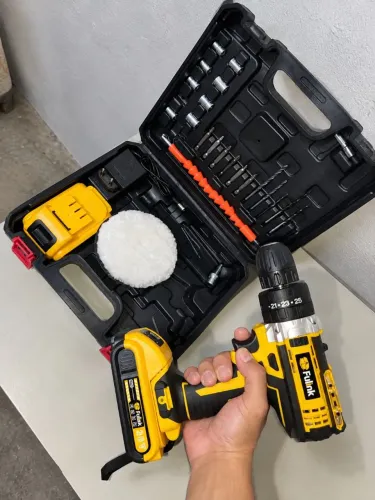 Parafusadeira furadeira e impacto fulink 60hz a profissional Amarelo