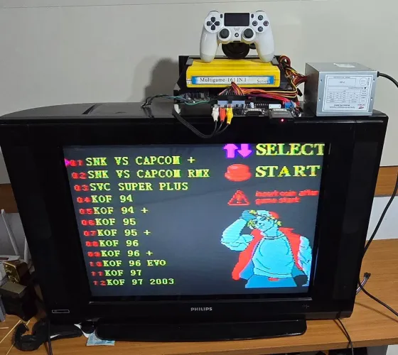 Neo geo consolizado cartucho 161 jogos tv incluso