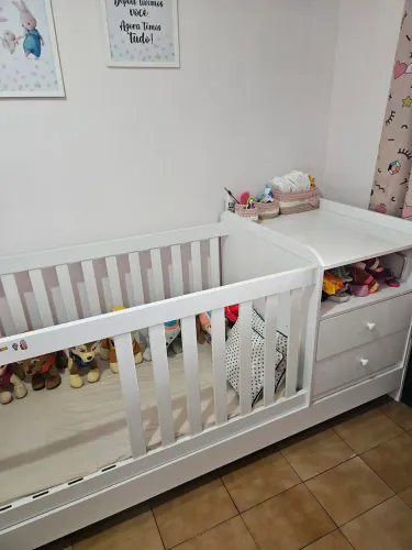 Berço multifuncional 3 em 1 e colchão