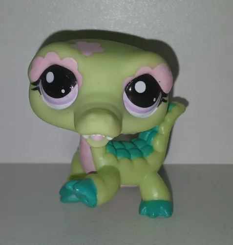 BONECO MINIATURA LPS LITTLEST PET SHOP JACARE CROCODILO