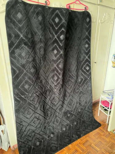 Tapete preto 140x200 felpudo bonito 