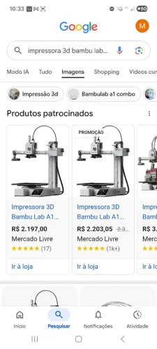 Impressora 3D Bambu Lab A1 Mini NOVA NA CAIXA 