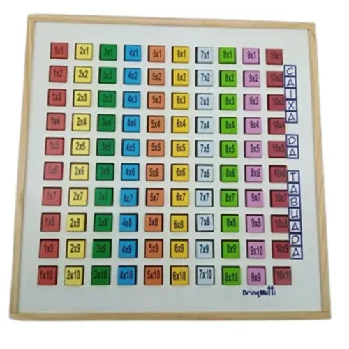 JOGO TABUADA EM MADEIRA MONTESSORI - USADO
