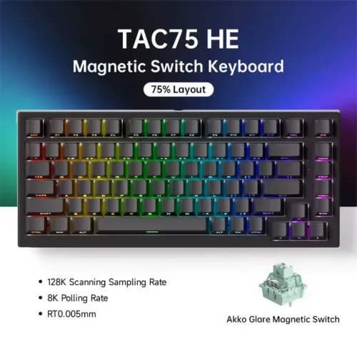 Teclado magnético Akko tac75 (NOVO) R$250,00 