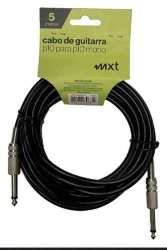 Cabo p10/p10 para guitarra ou instrumento elétrico 