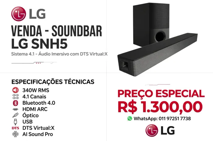 Soundbar LG SNH5