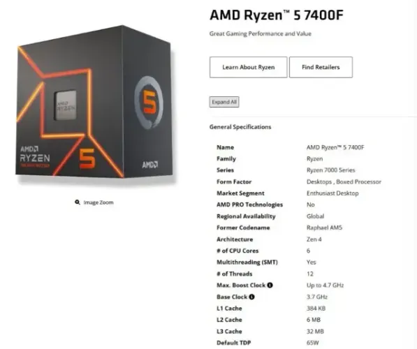 ryzen 5 7400f