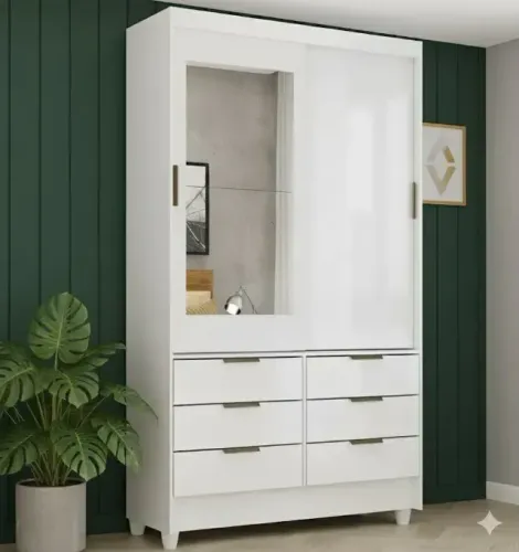 Guarda roupa para quarto de solteiro (espelho incluso)