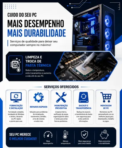 Limpeza e montagem de pc