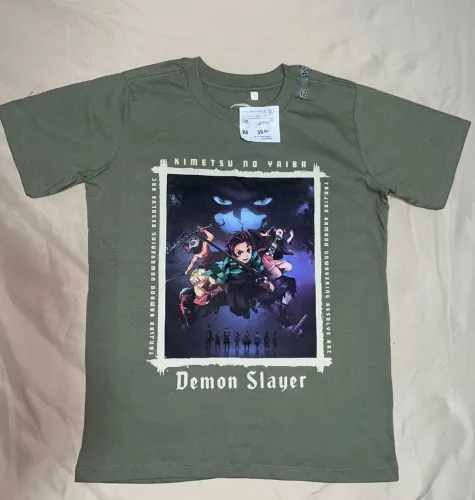 Camiseta Anime Demon Slayer Infantil - Tam 12 Anos (Nova com Etiqueta)