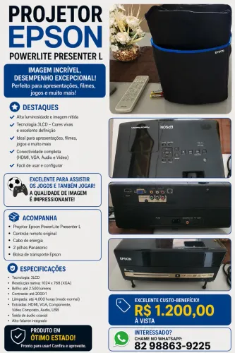 Projetor Epson Presenter l