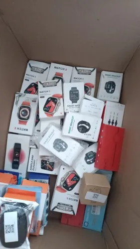 Eletrônicos, Fones, Smartwatches, Capinhas, etc - Lote de Produtos Fundo de Loja