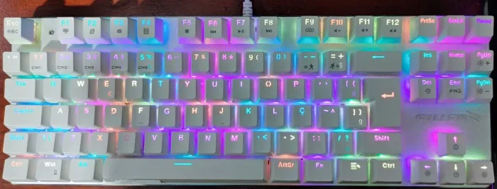 Teclado Mecânico Fallen Branco ACE Tournament (Leia a descrição)