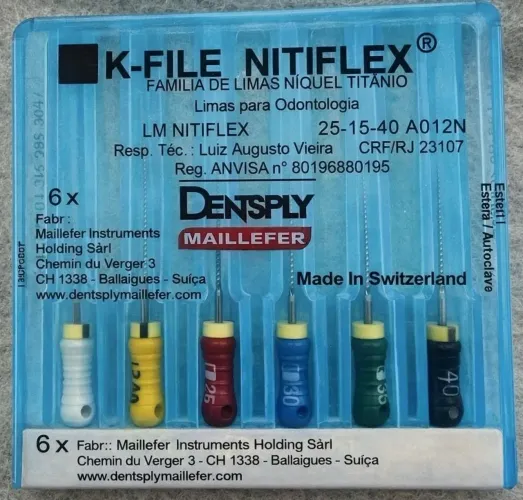 Limas K-File NiTi - 1ª Série (25 mm) | Dentsply