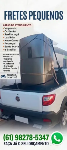 Serviço de transporte frete pequenos , Valparaíso, ocidental, jardim ingá, Luziânia, brasi