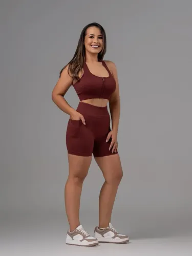 CONJUNTO CANELADO PREMIUM COM ZÍPER E BOLSO ACADEMIA LEGGING QUEIMA DE ESTOQUE
