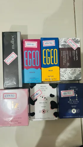 Produtos Boticário e Eudora 