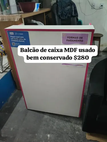 Balcão de Caixa MDF - Usado Bem Conservado (ENTREGA GRÁTIS)
