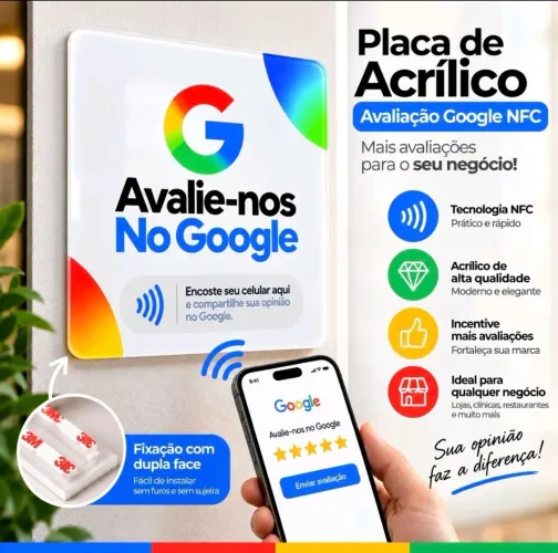 Placas NFC de Avaliação do Google