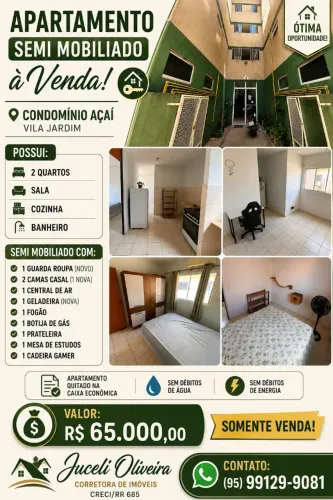 Apartamento Semi mobiliado
