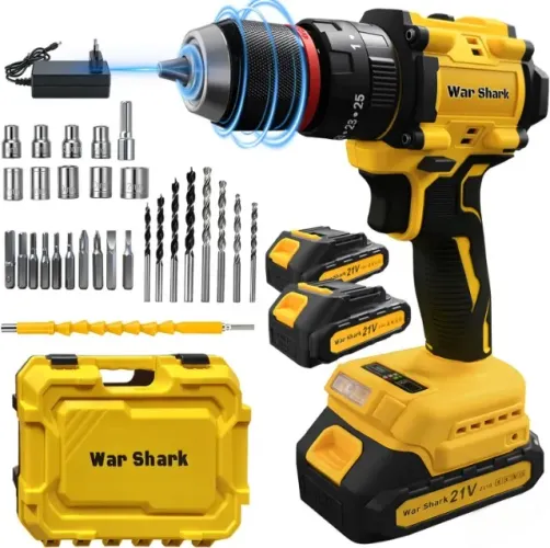 Parafusadeira Furadeira Impacto Brushless 21v 10mm 2 Bateria