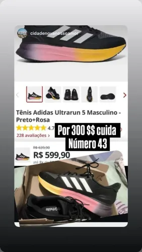 Tênis Adidas Ultrarun 5 em estado de novo